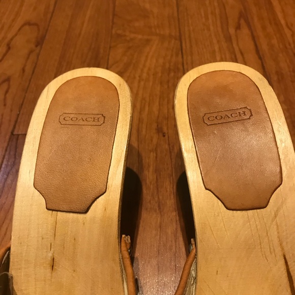 Coach Brenda Wooden Heels Slides - Picture 5 of 9